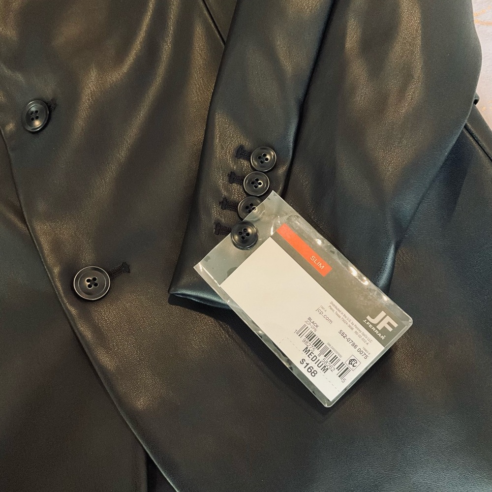 Leather Structured Blazer NWT - image 6